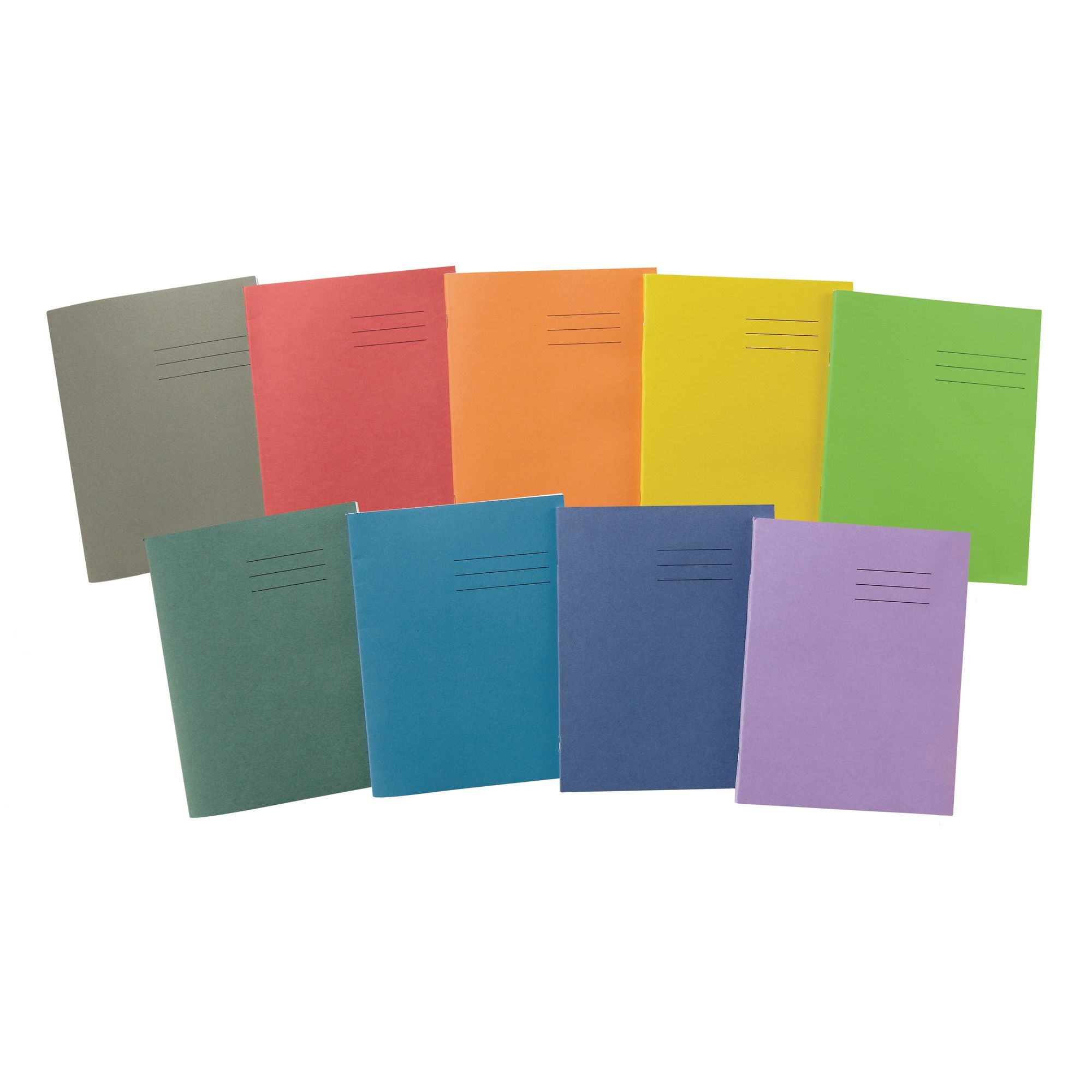 Dark Green 9x7" Exercise Book 80-Page, Plain - Pack of 100